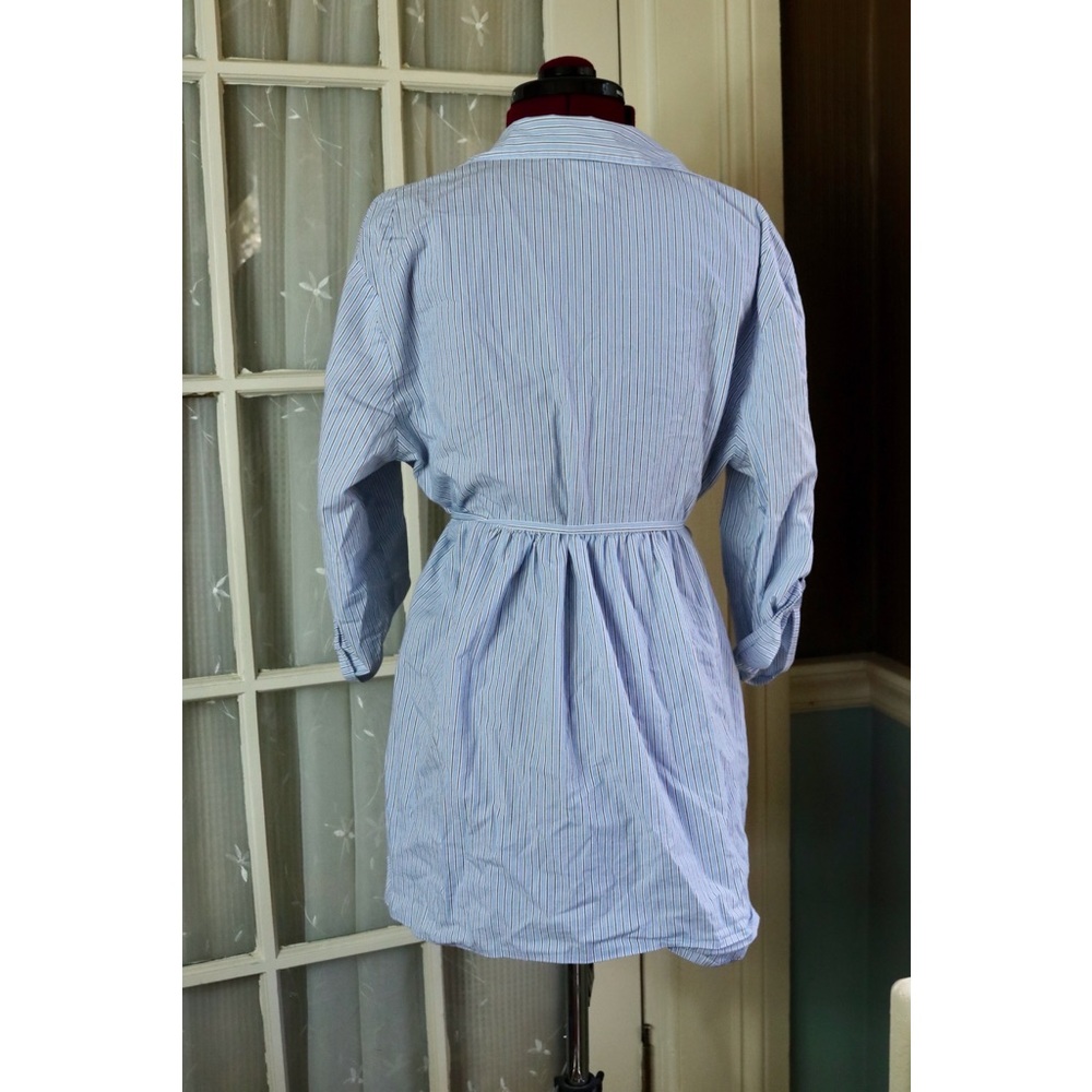 Motherhood Stripe Tie Waist Long Shirt Dress - Picture 7 of 8